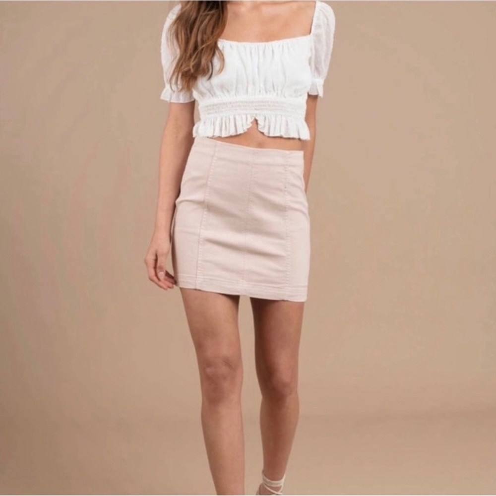 Free People Pale Pink Mini Skirt